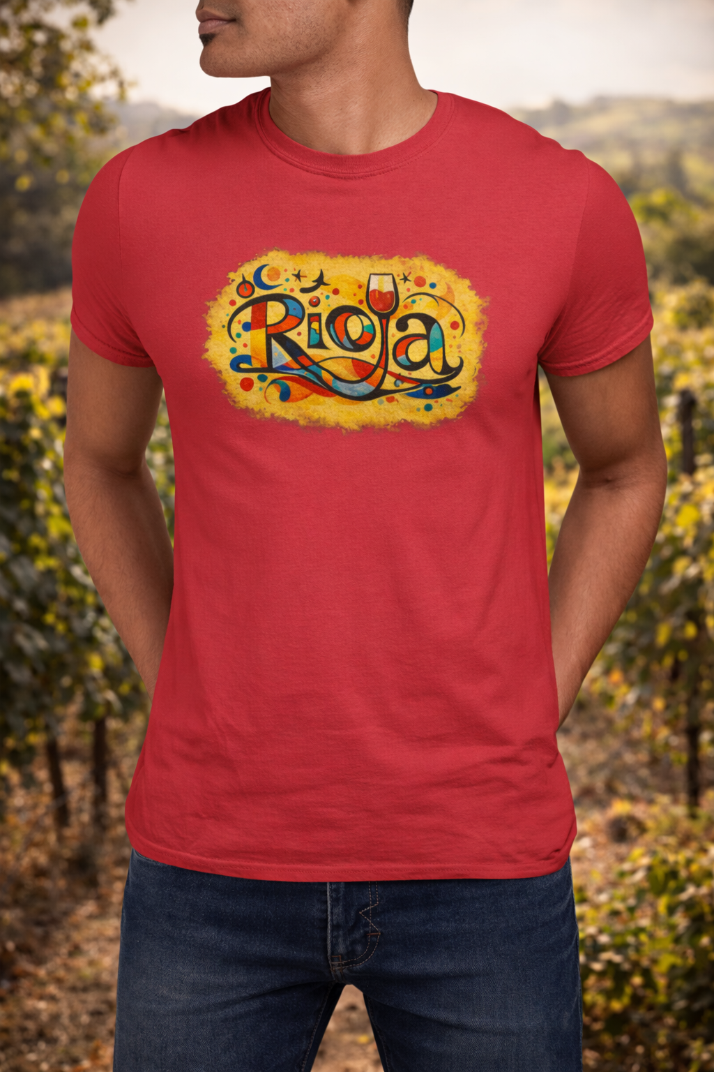 "Rioja" Gold Script Wine T-Shirt
