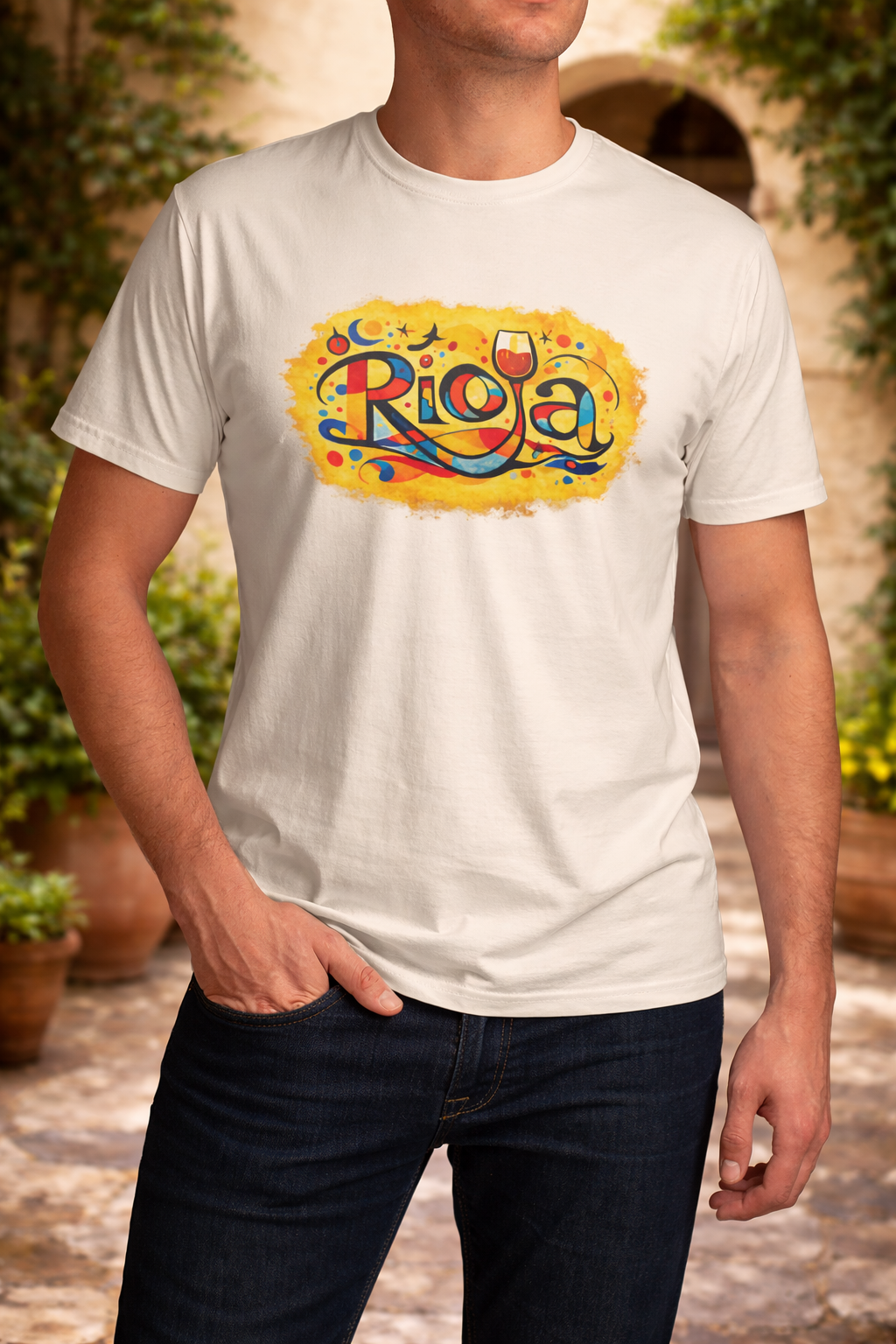 "Rioja" Gold Script Wine T-Shirt