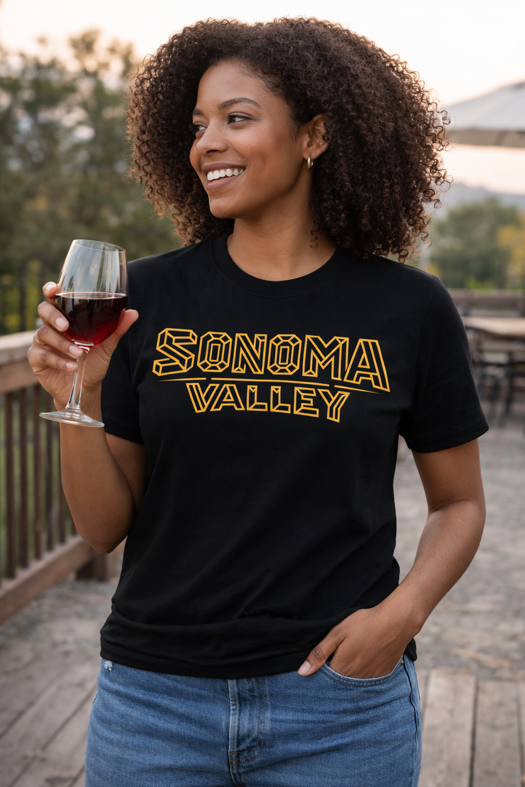 "Sonoma Valley" Geometric T-Shirt