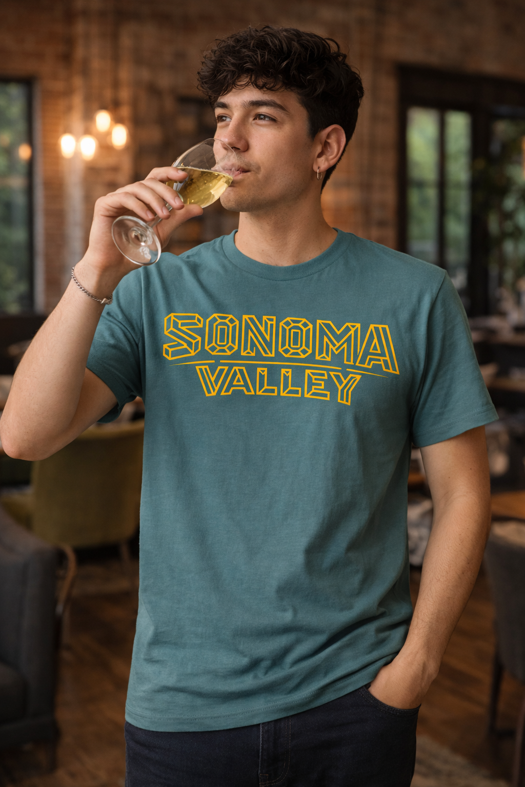 "Sonoma Valley" Geometric T-Shirt