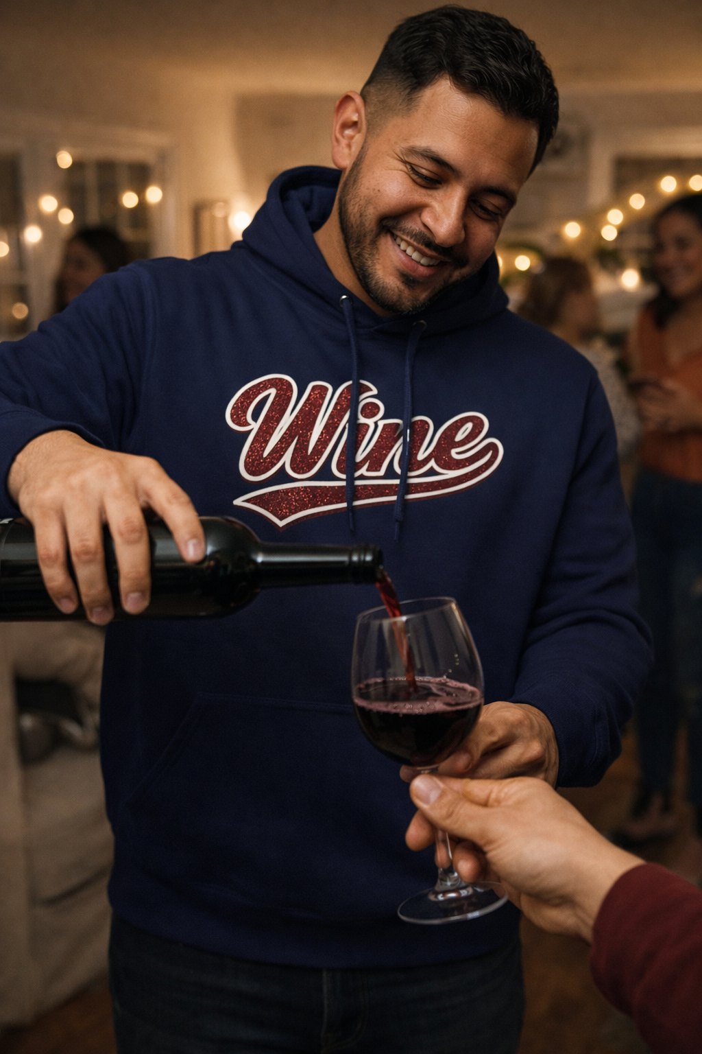 "Wine" Script Hoodie