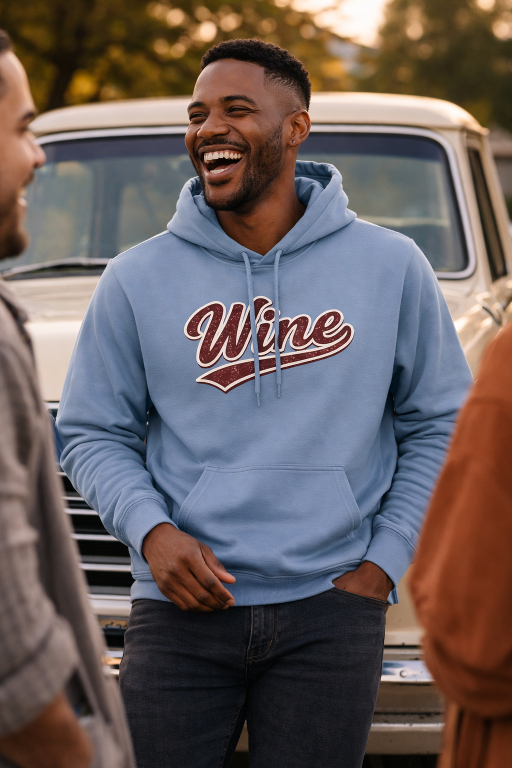 "Wine" Script Hoodie