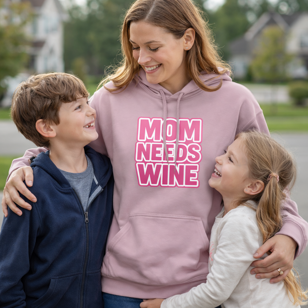 "Mom Needs Wine" Hoodie