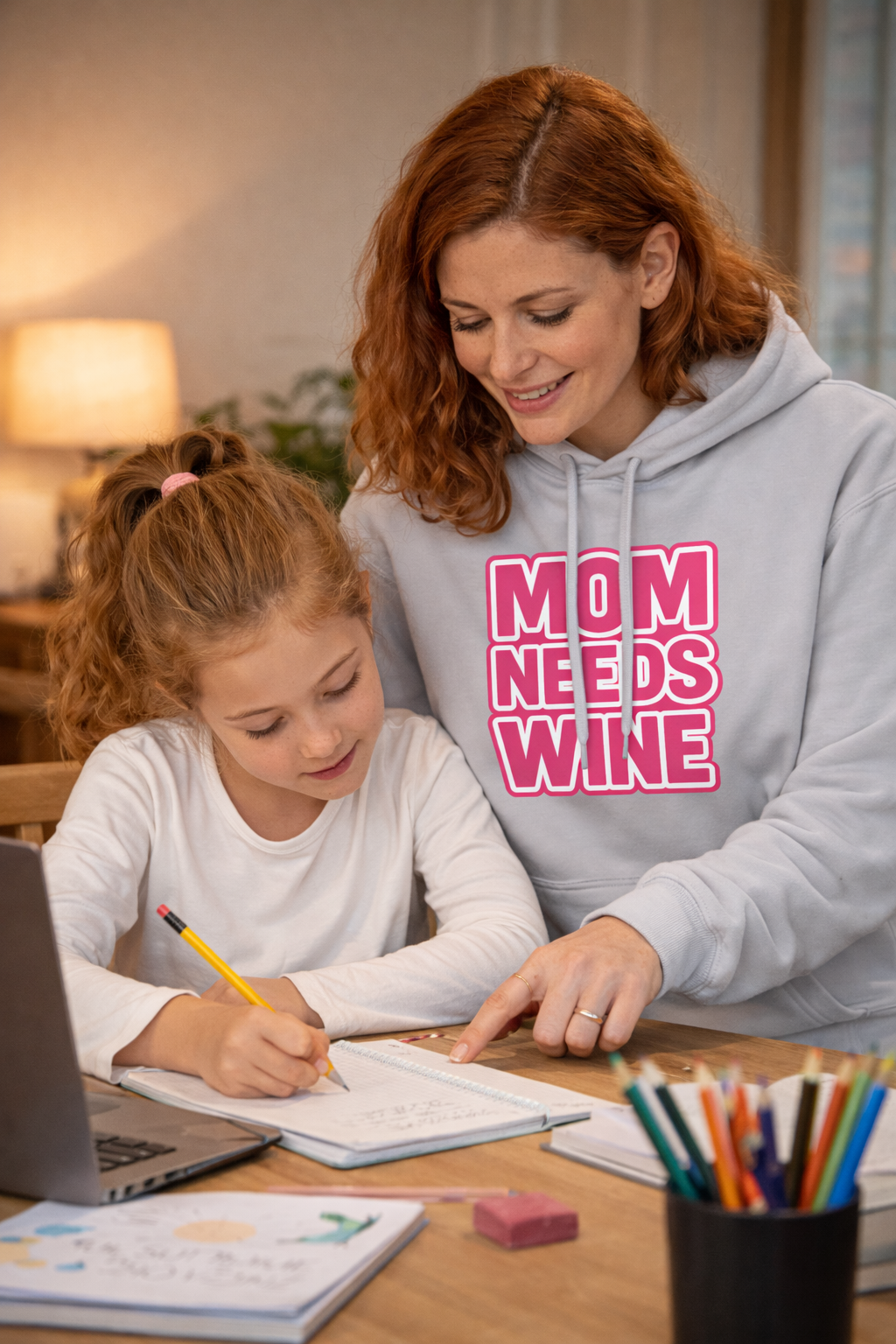 "Mom Needs Wine" Hoodie