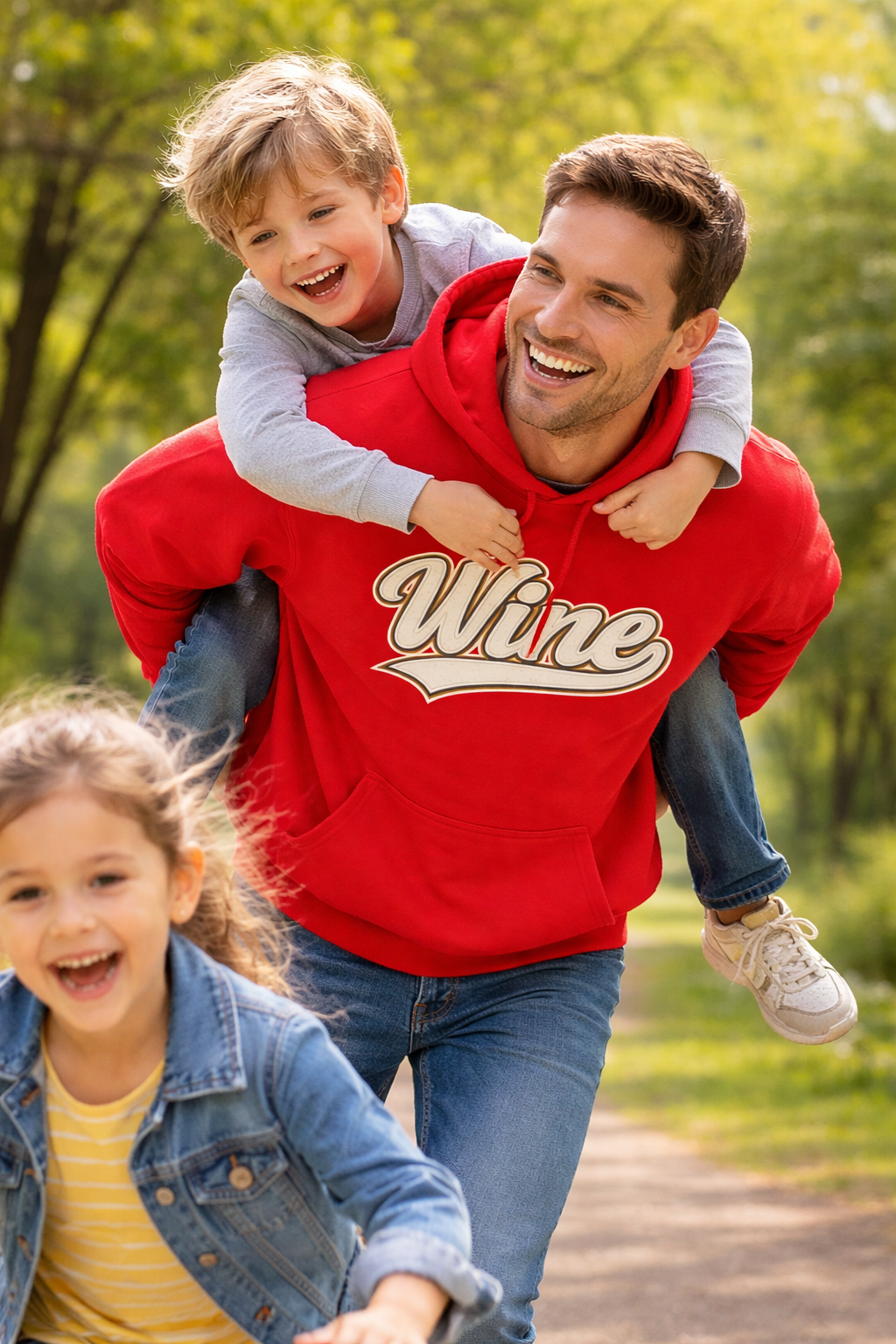 "Wine" White Script Hoodie - Limited Edition