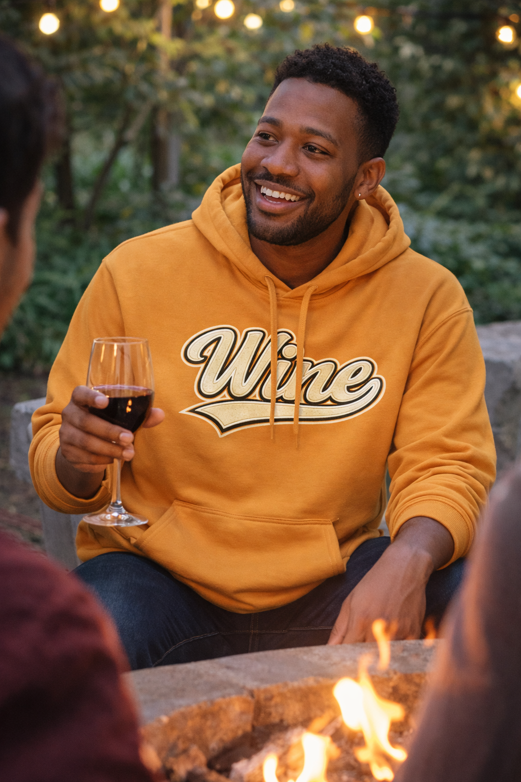 "Wine" White Script Hoodie - Limited Edition