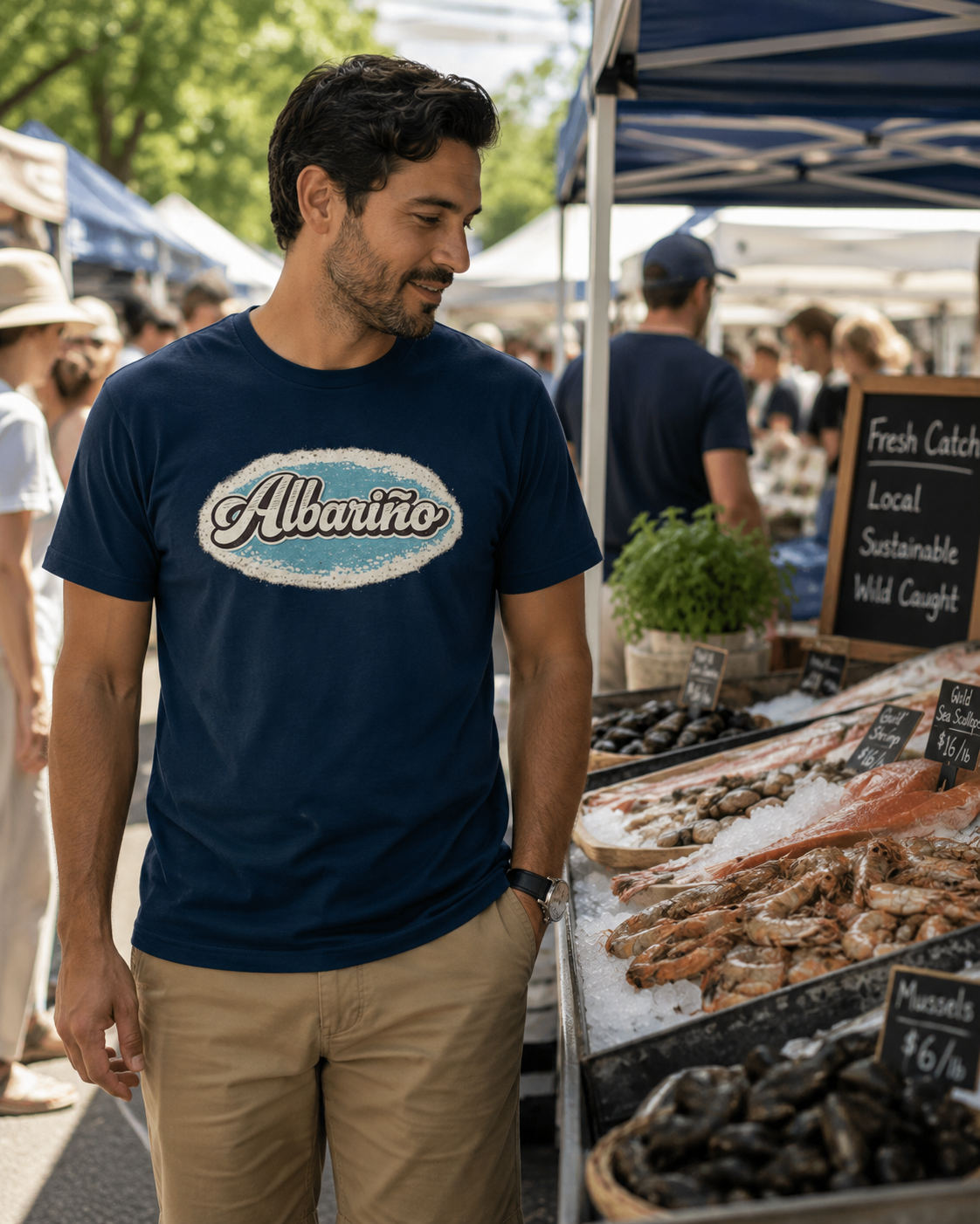 "Albariño" Retro Wine T-Shirt