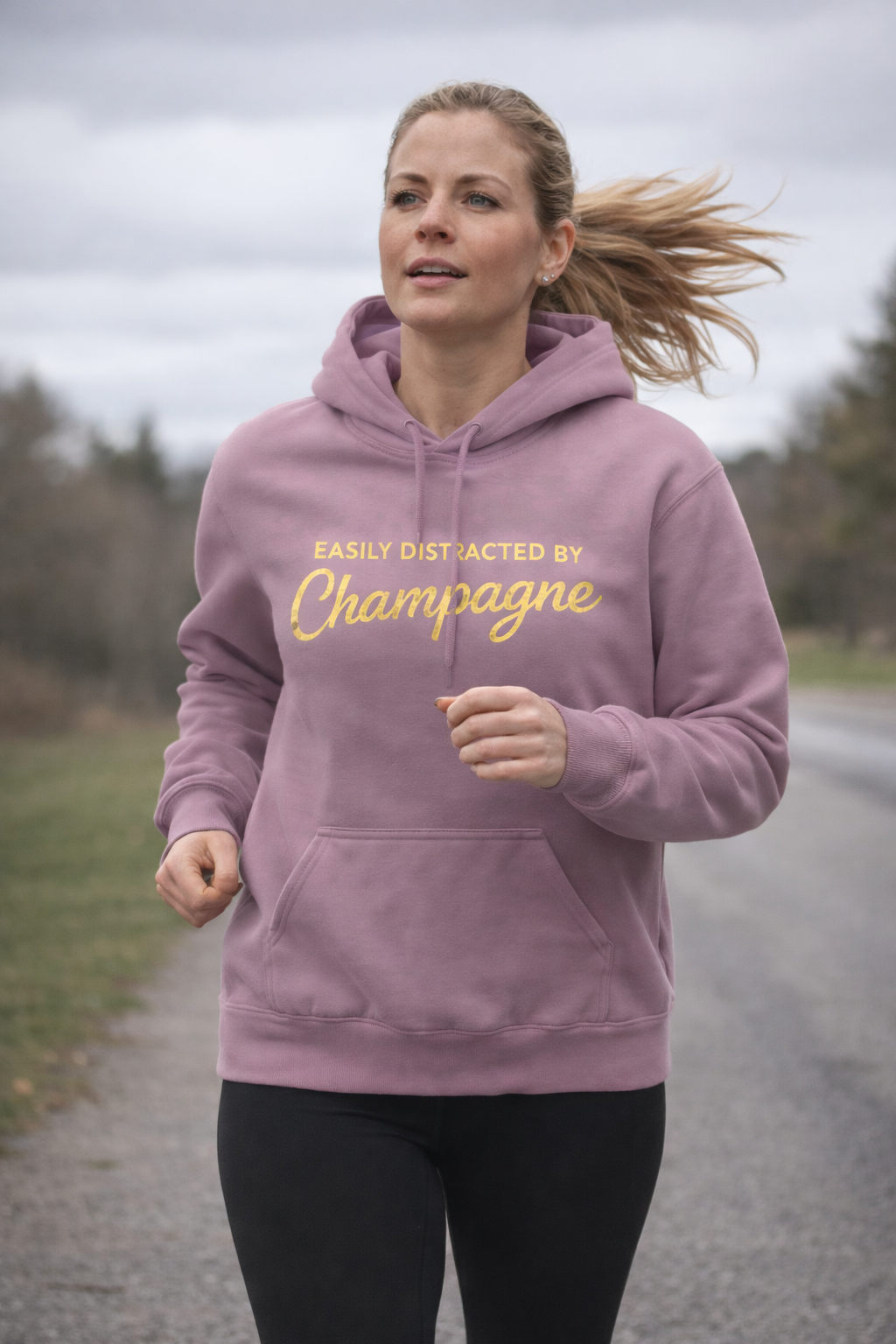 "Easily Distracted by Champagne" Hoodie