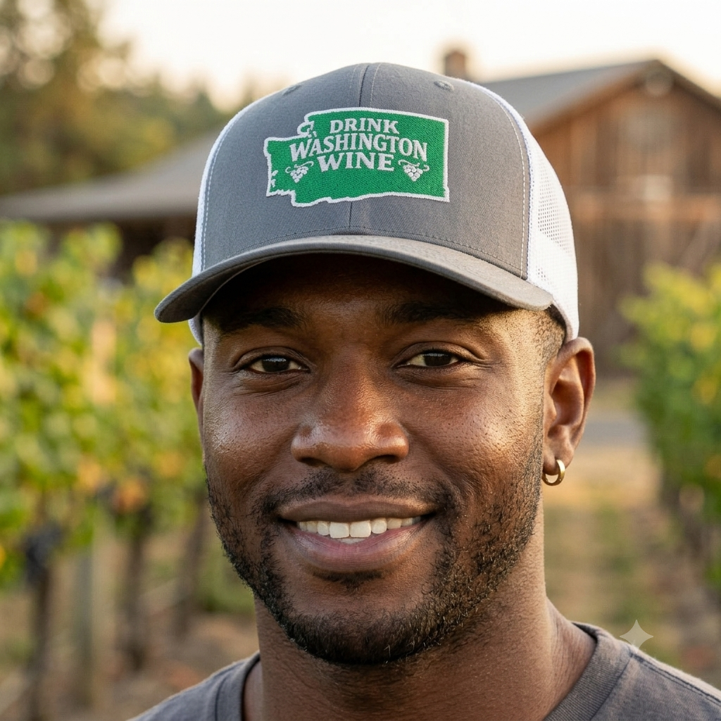 "Drink Washington Wine" Embroidered Trucker Hat