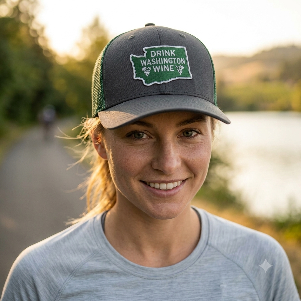 "Drink Washington Wine" Embroidered Trucker Hat