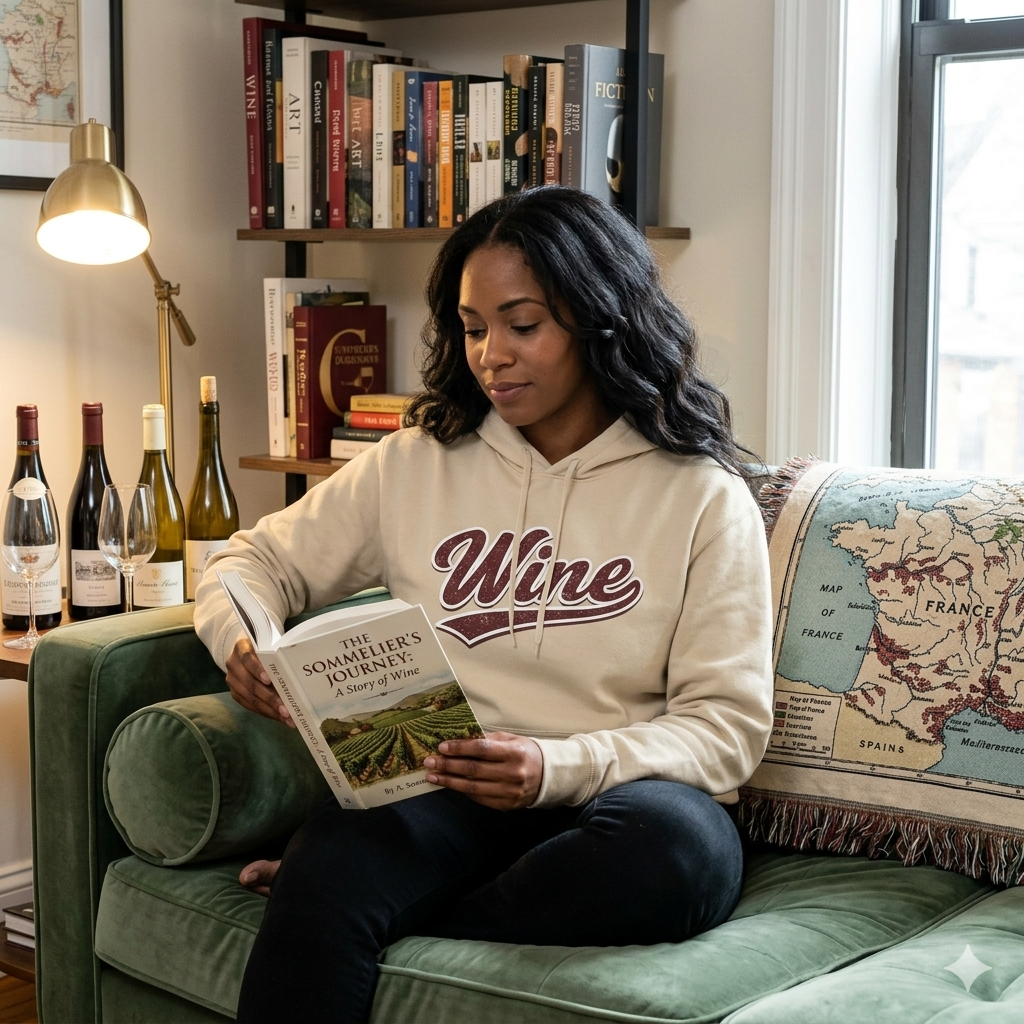 "Wine" Script Hoodie