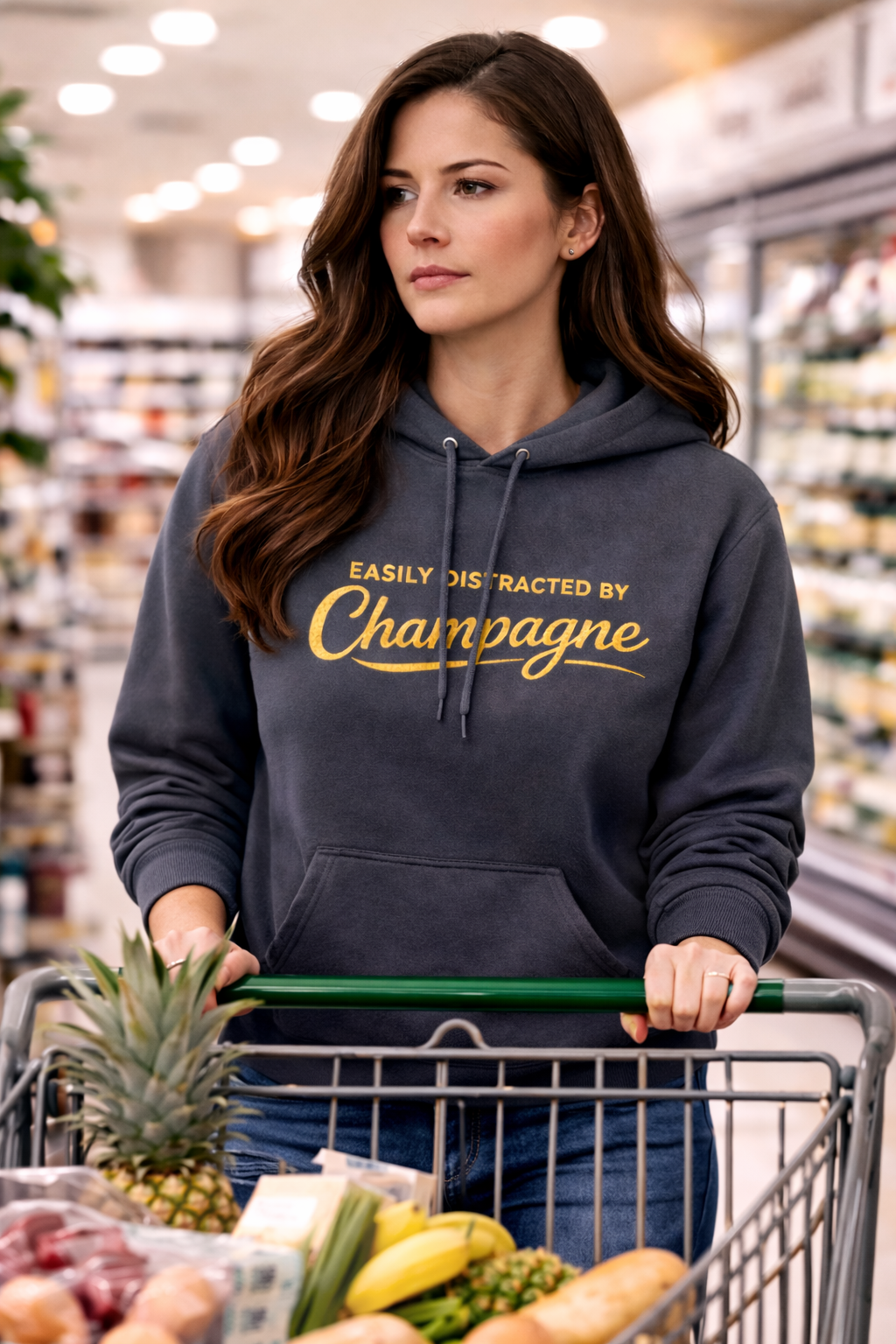 "Easily Distracted by Champagne" Hoodie
