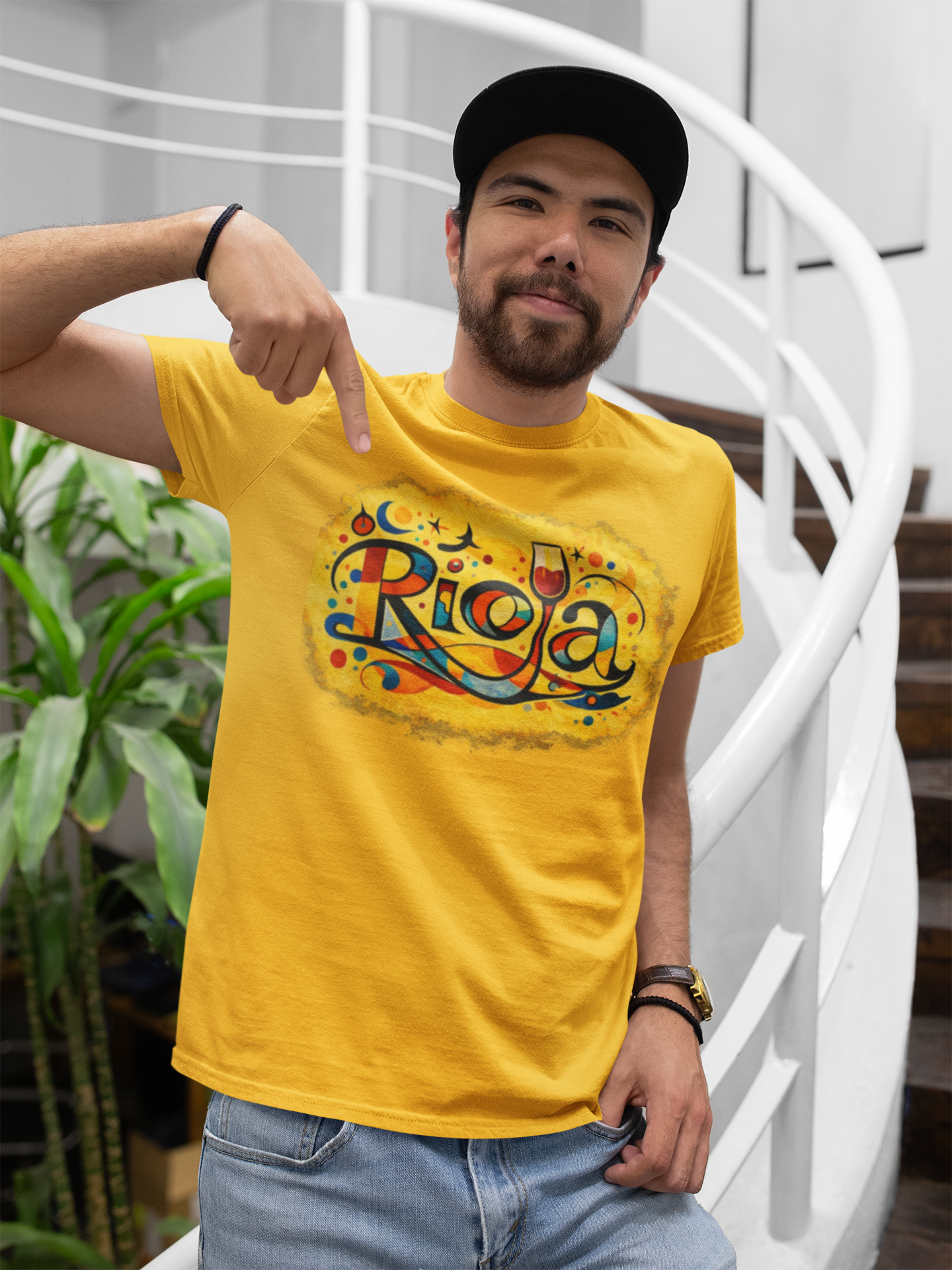 "Rioja" Gold Script Wine T-Shirt