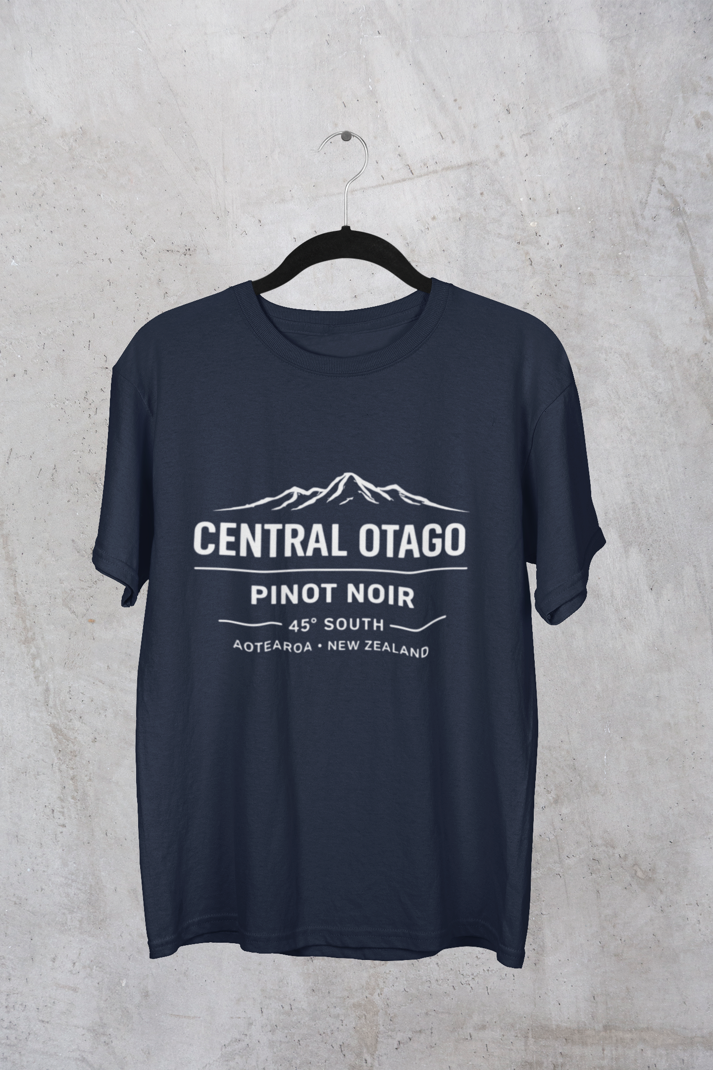 "Central Otago Pinot Noir – 45° South" Wine Region T-Shirt