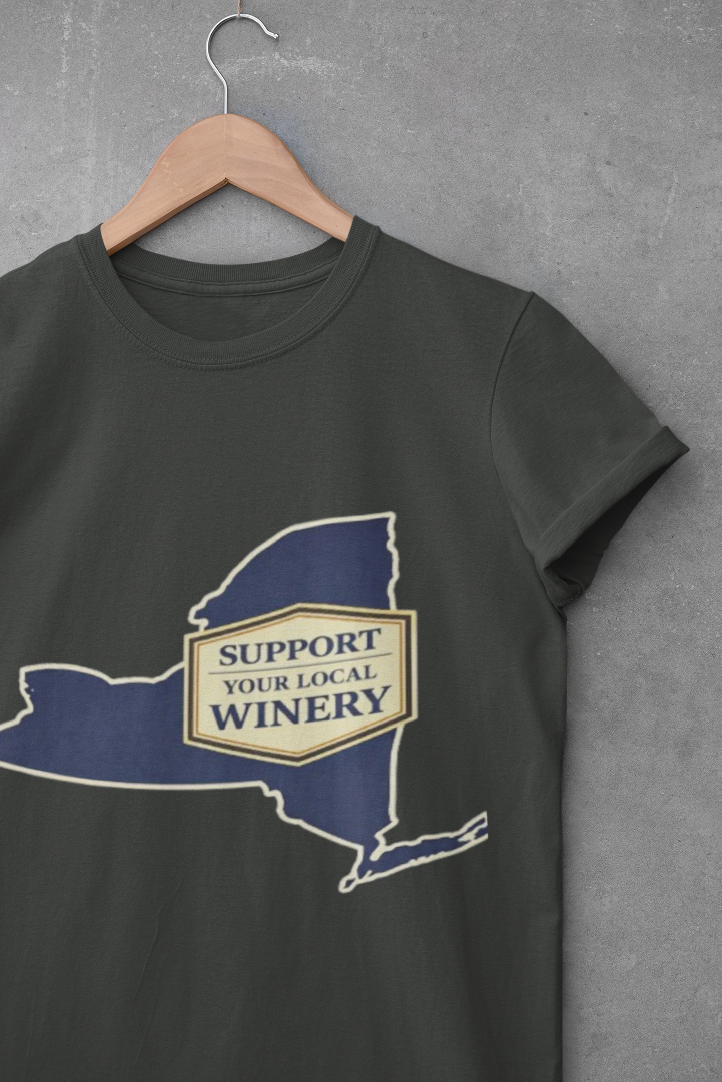 "Support Your Local Winery New York Shirt", New York State Wine Lover T-Shirt