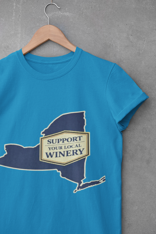 "Support Your Local Winery New York Shirt", New York State Wine Lover T-Shirt