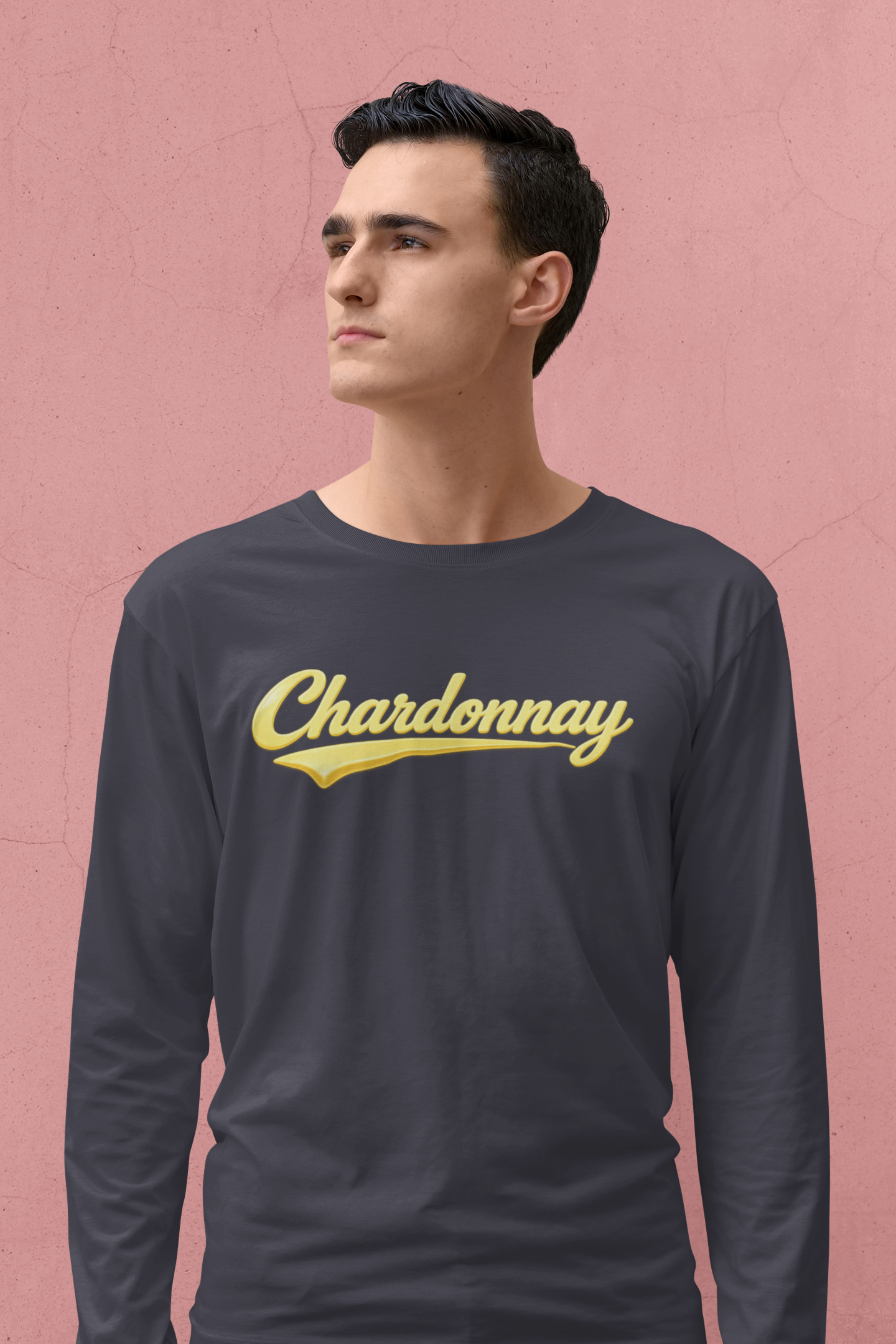 "Chardonnay" Script Long Sleeve Tee