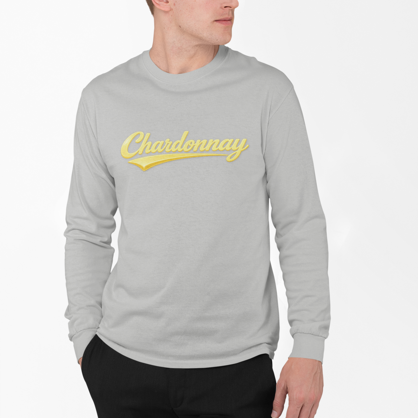"Chardonnay" Script Long Sleeve Tee