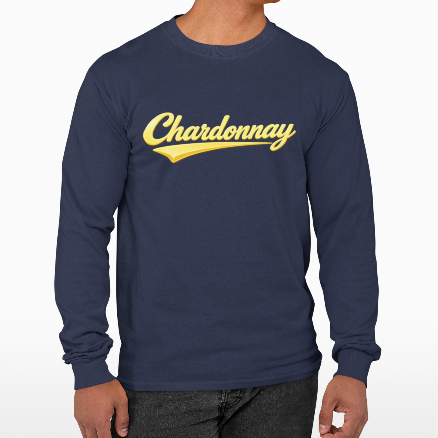 "Chardonnay" Script Long Sleeve Tee
