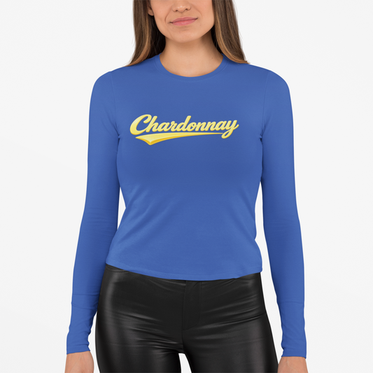 "Chardonnay" Script Long Sleeve Tee
