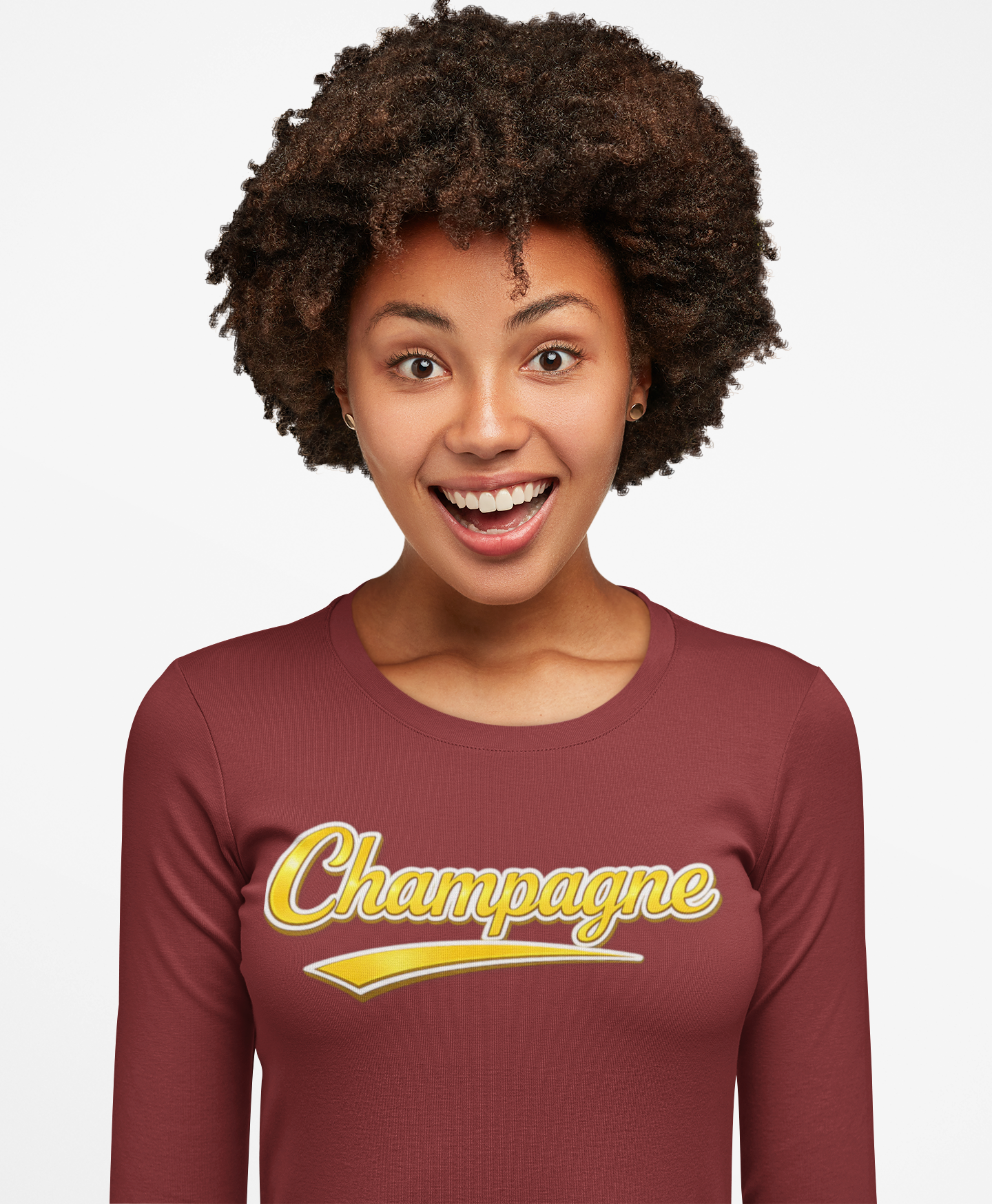 "Champagne" Script Long Sleeve Tee