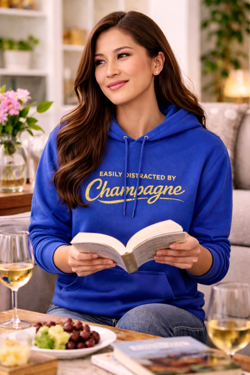 "Easily Distracted by Champagne" Hoodie
