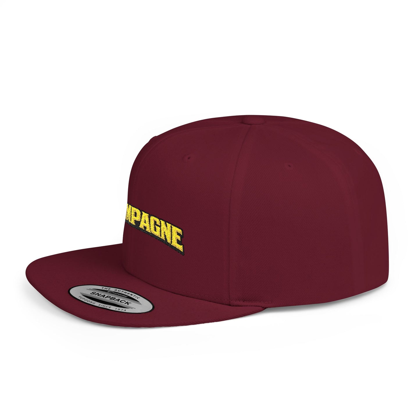 "Champagne" Flat Bill Snapback Hat