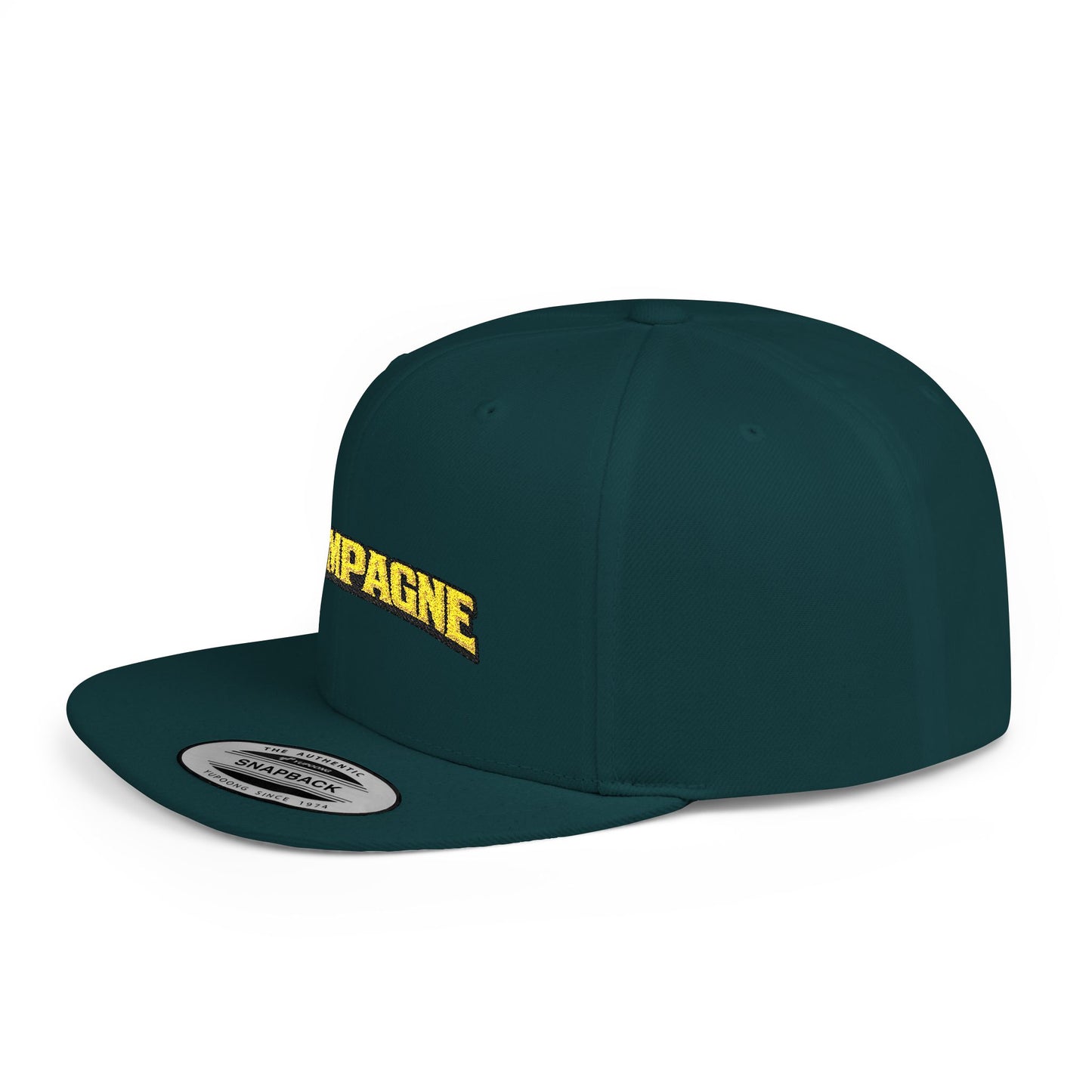 "Champagne" Flat Bill Snapback Hat