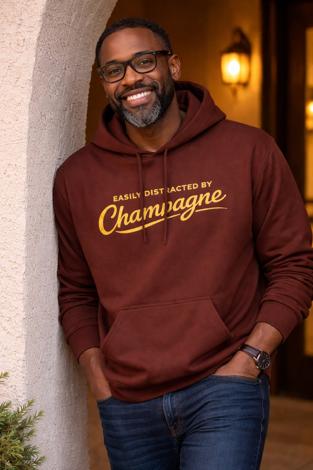 "Easily Distracted by Champagne" Hoodie