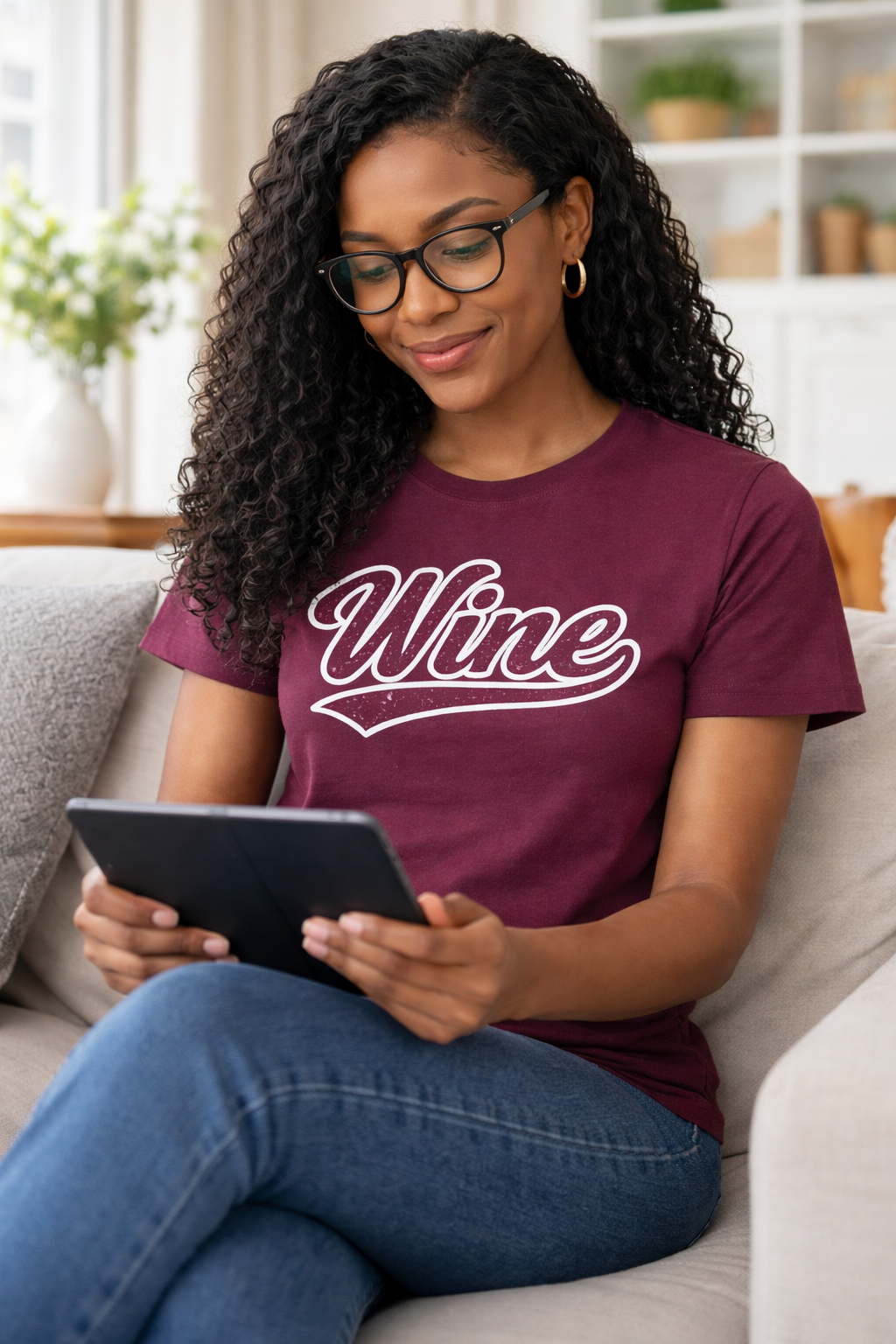 "Wine" Script T-Shirt