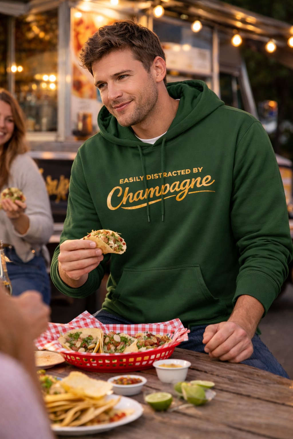 "Easily Distracted by Champagne" Hoodie
