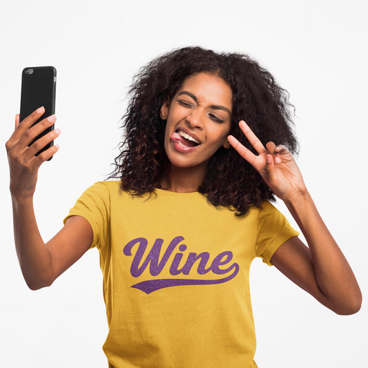 Retro Wine Script Tee | Funny Wine Shirt