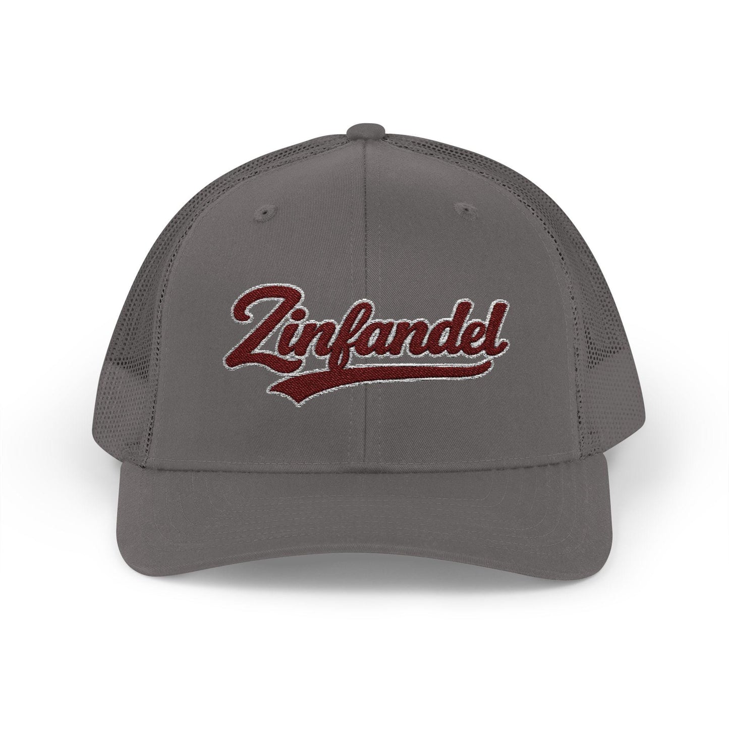 Zinfandel Wine Embroidered Trucker Hat, Vineyard Style