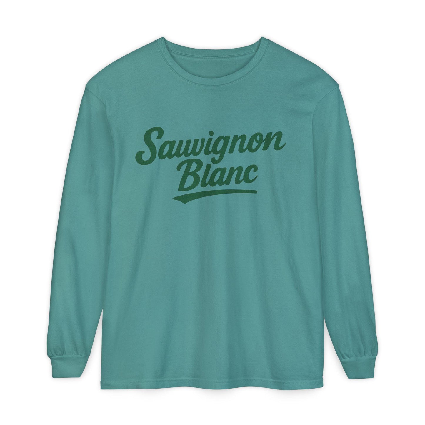 Sauvignon Blanc Long Sleeve Shirt, Baseball Script Wine Tee, Unisex Wine Lover Gift