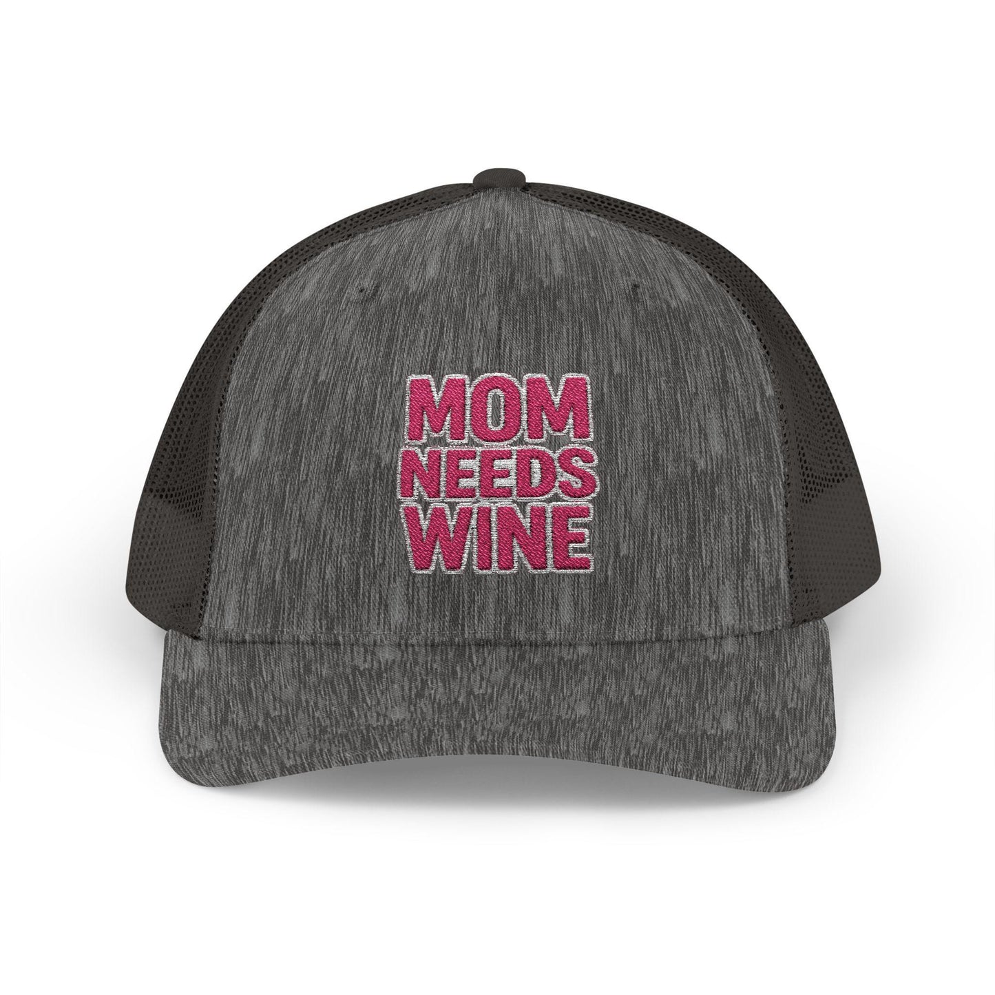 Mom Needs Wine Embroidered Trucker Hat, Funny Gift for Her