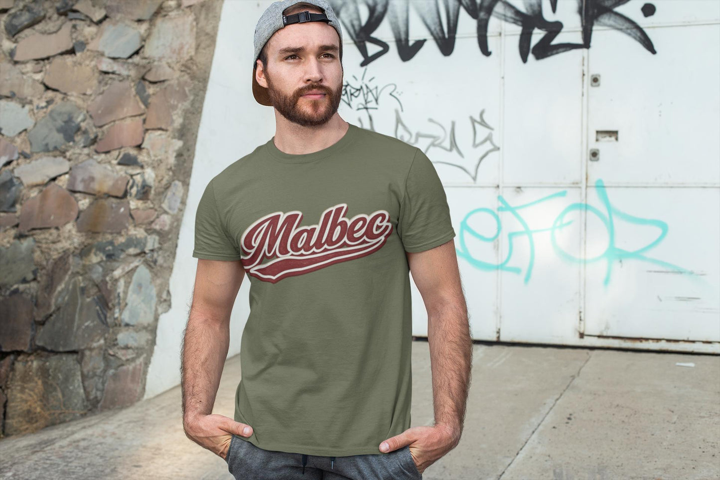 Malbec Shirt, Baseball Script Wine Tee, Unisex Wine Lover Gift