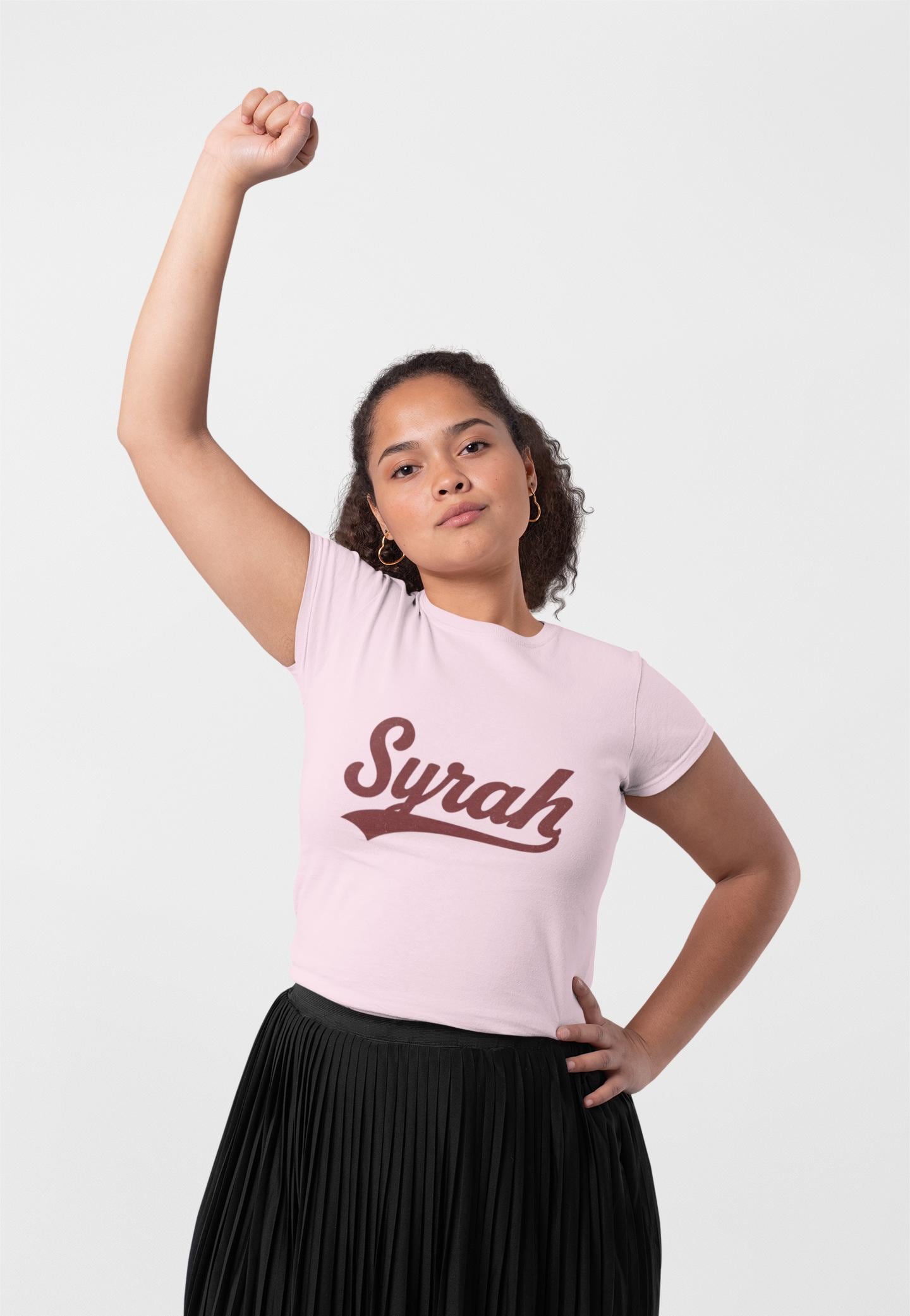 Syrah Script Tee, Wine Grape Shirt, Vineyard Typography