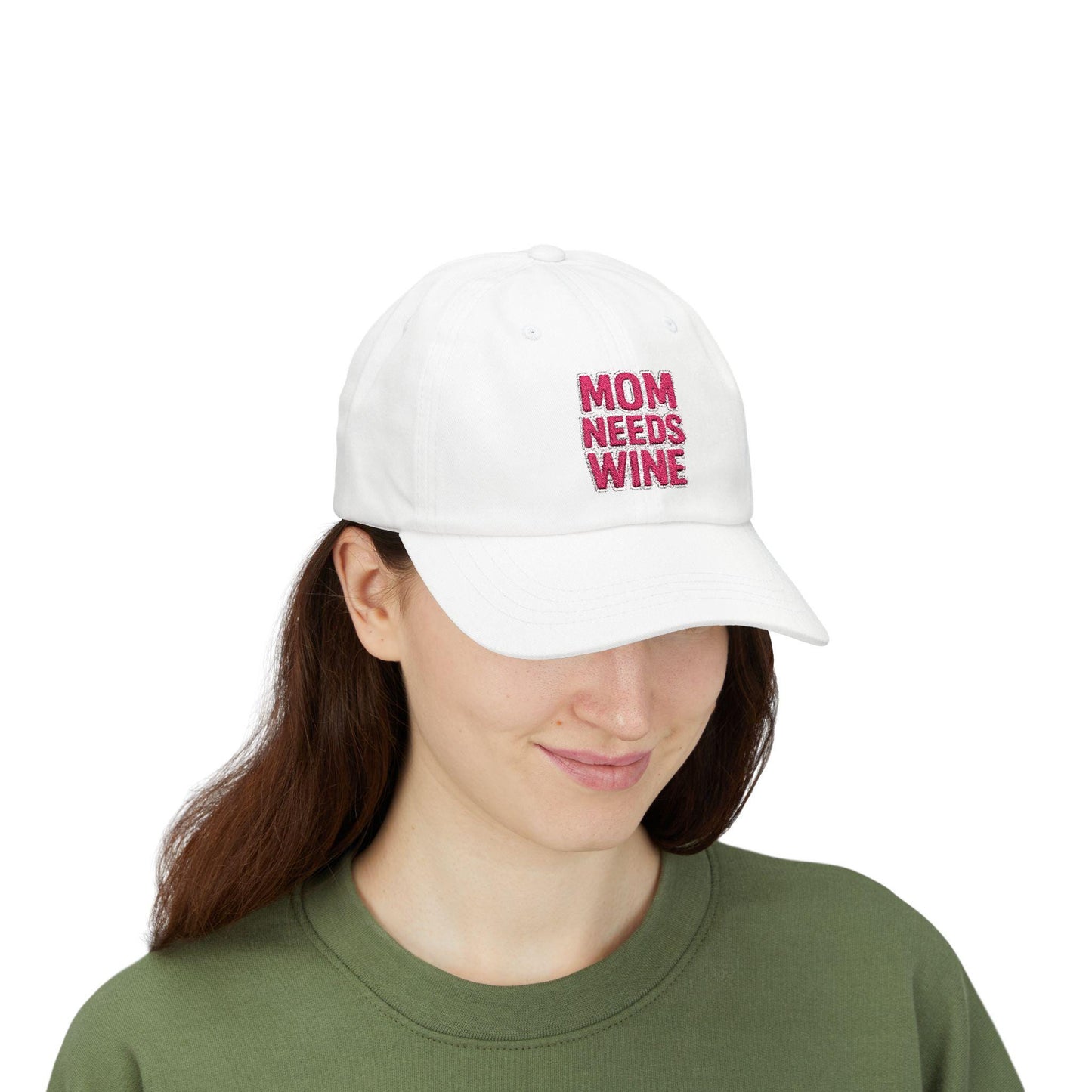 Mom Needs Wine Embroidered Cap, Wine Lover Gift