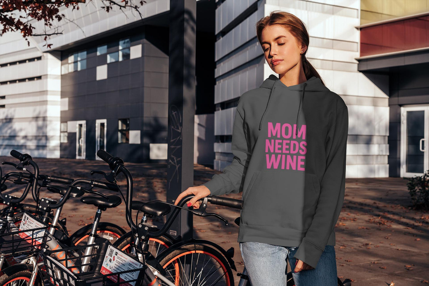 Mom Needs Wine Hoodie | Funny Mom Gift | Wine Lover Sweatshirt