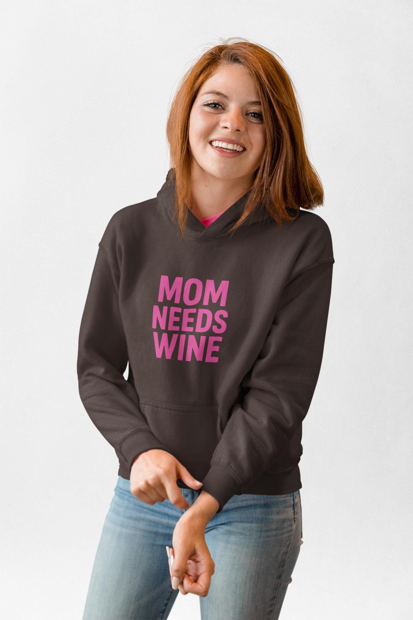 Mom Needs Wine Hoodie | Funny Mom Gift | Wine Lover Sweatshirt
