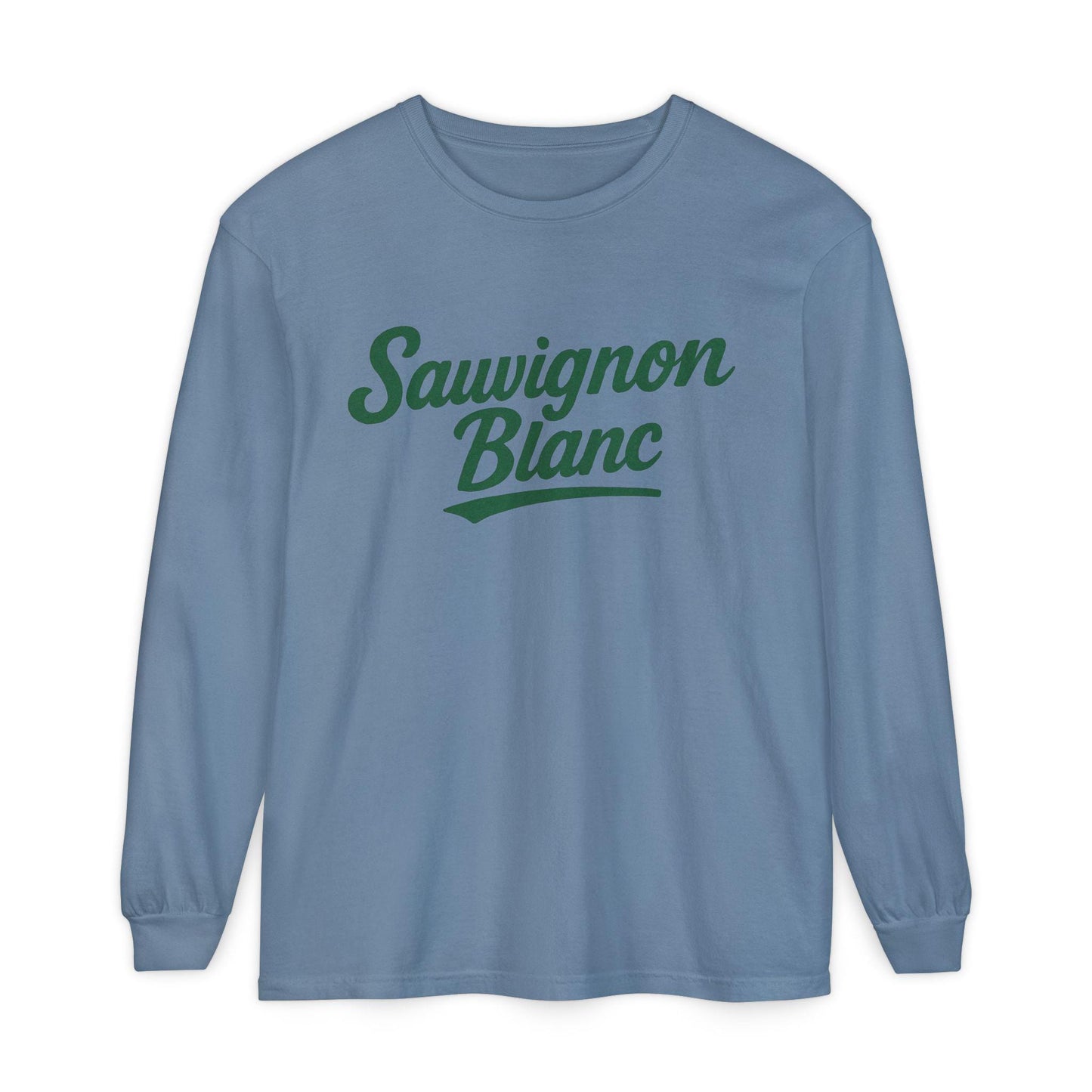Sauvignon Blanc Long Sleeve Shirt, Baseball Script Wine Tee, Unisex Wine Lover Gift